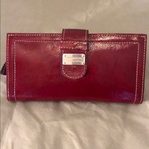 Red Colombian leather wallet